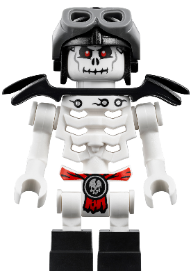 LEGO Minifigure-Frakjaw - with Black Armor, Aviator Helmet and Goggles (70592)-Ninjago-NJO244-Creative Brick Builders